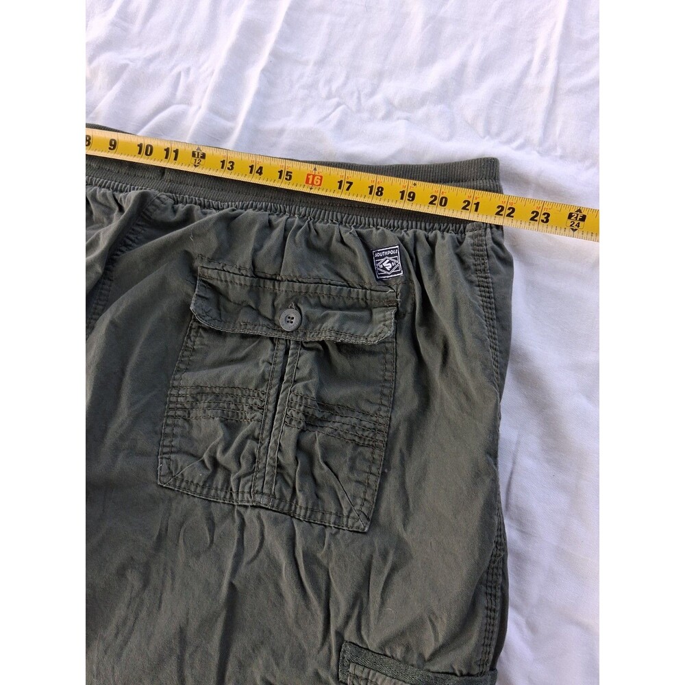 Southpole Mens 4XB OD Green Cargo Shorts Utility Pocket Casual Streetwear Skater - Picture 5 of 6